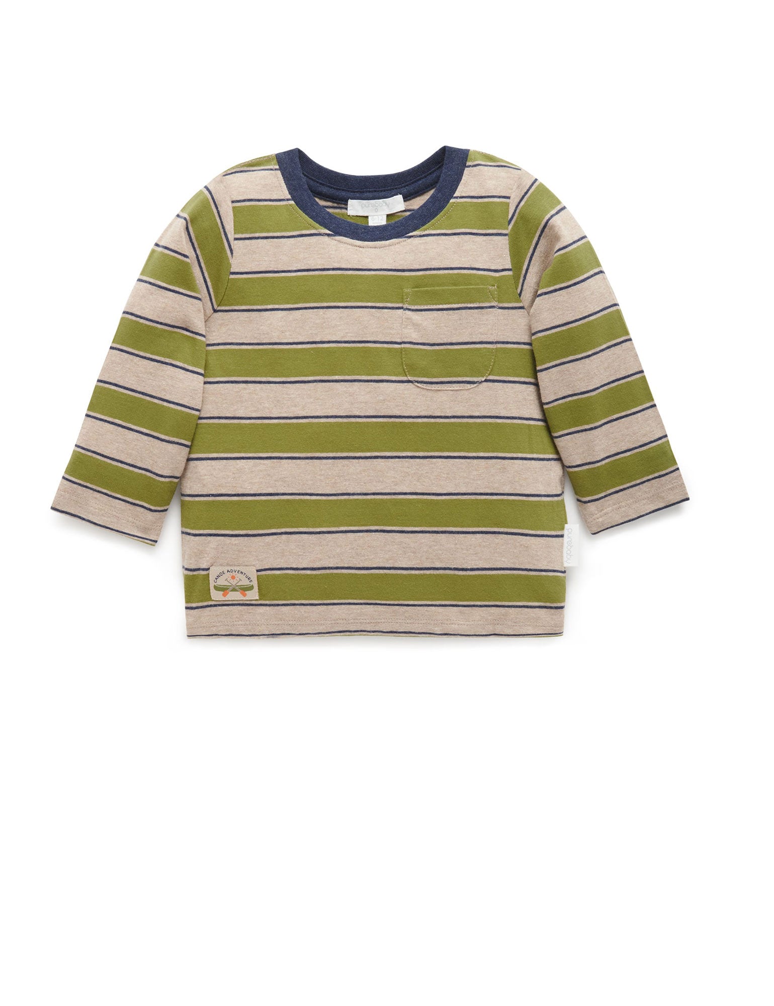 Chestnut Stripe Baby Rib Tee