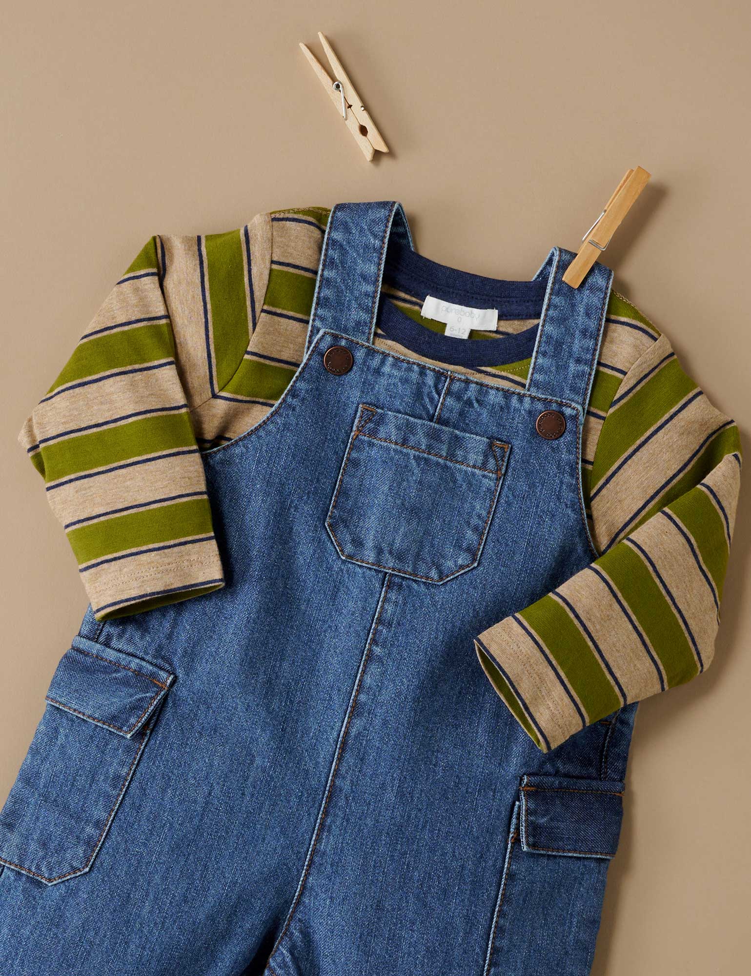Blue Stripes Baby Tshirt (Full Sleeve) main image 0