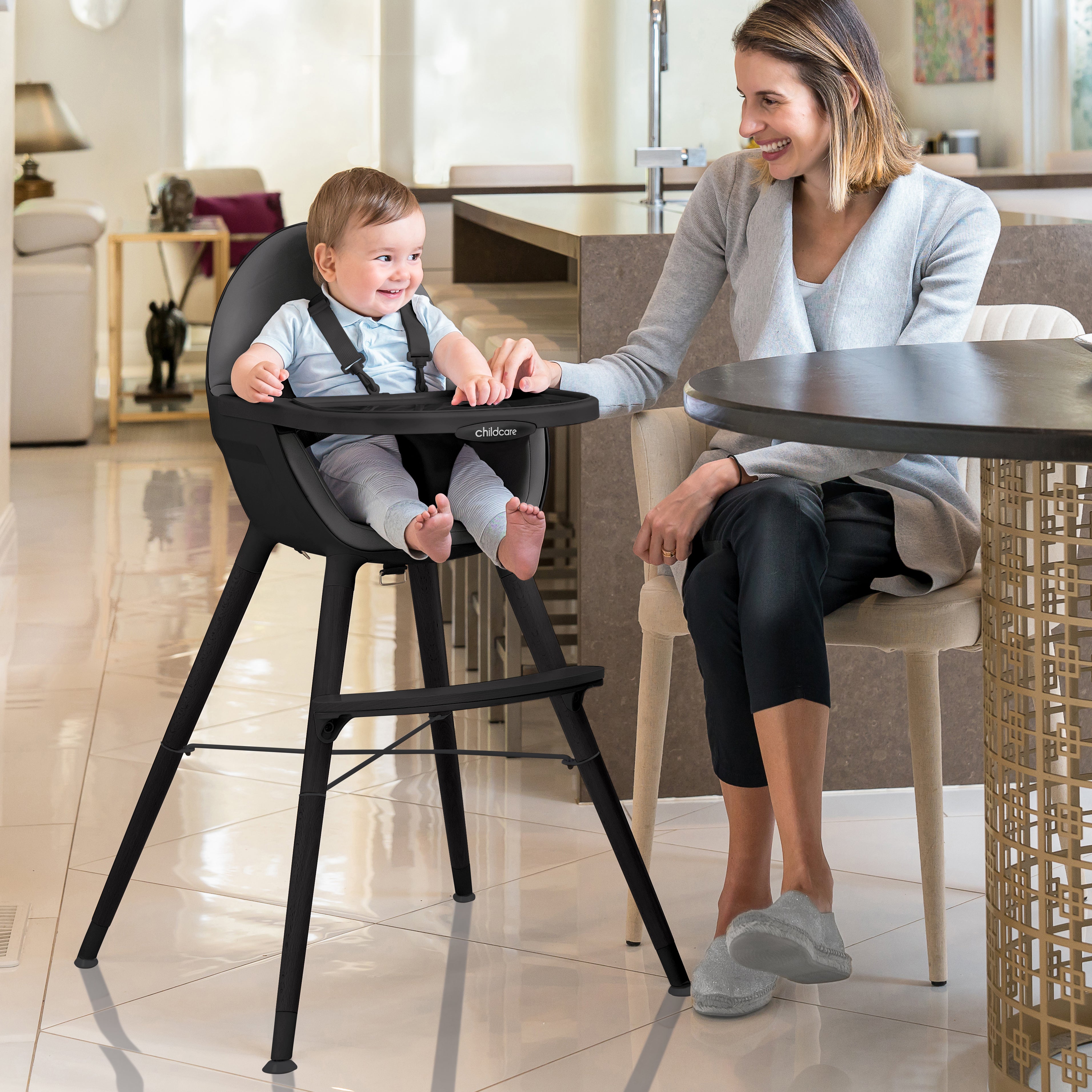 Childcare Modi High Chair Noir Highchairs Baby Bunting AU