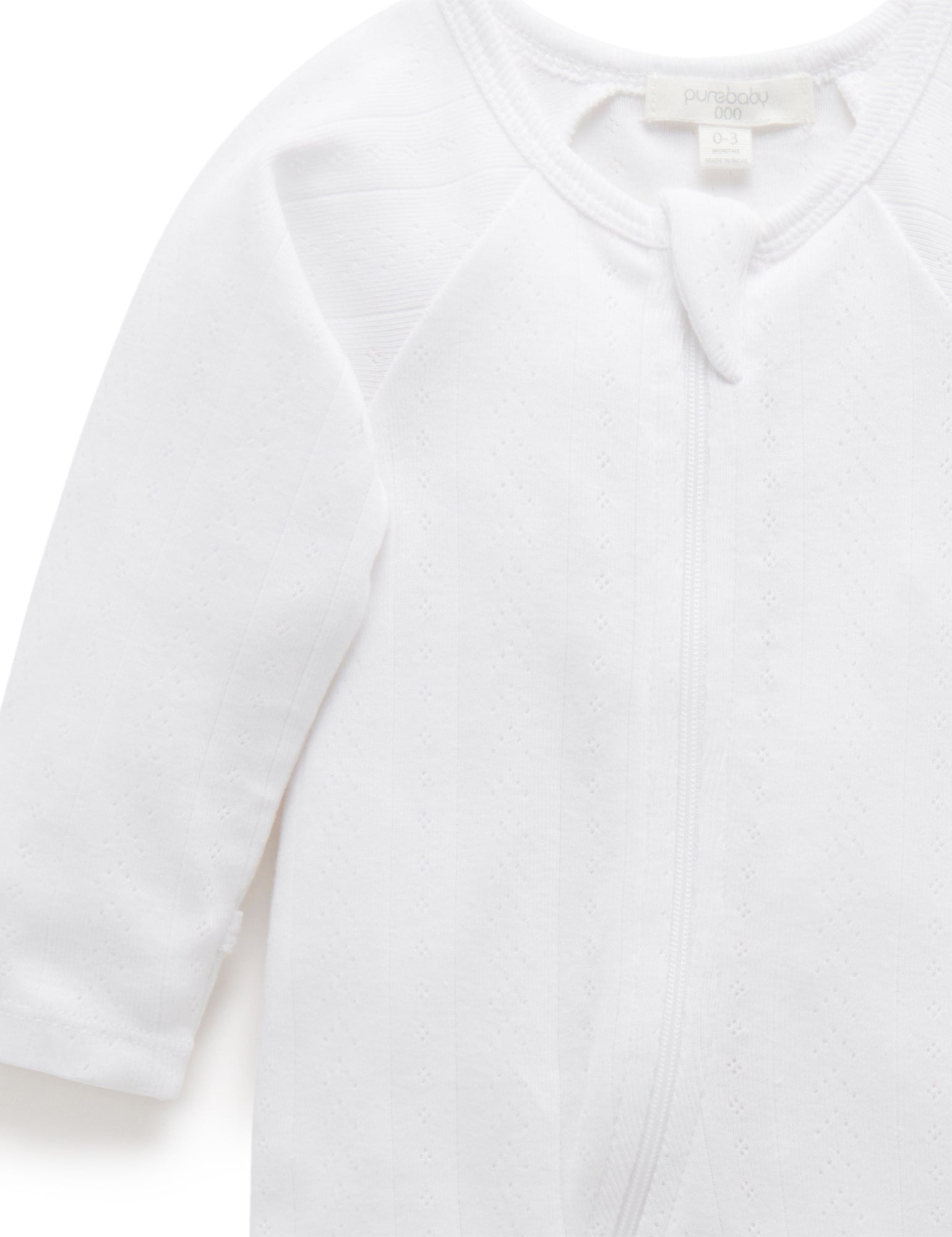 Purebaby Pointelle Growsuit & Hat Pack White Baby Onesies Baby