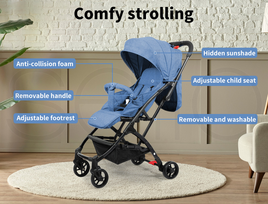 BoPeep Baby Stroller Kids Pram Push Chair Toddler Buggy Foldable