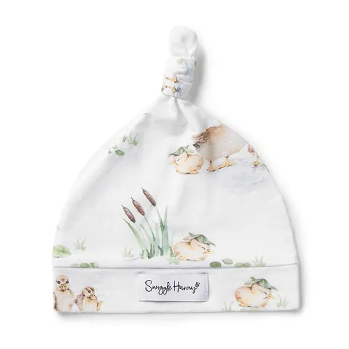 Organic Knotted Beanie - Duck Pond