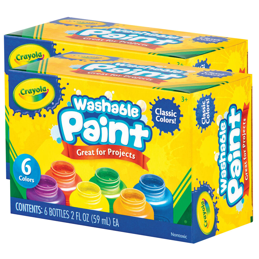 Crayola Washable Non Toxic Paint Water Based Colour Set 12 Pieces