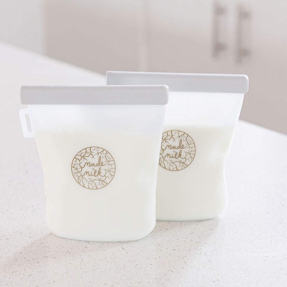 Made to Milk Reusable Breastmilk Storage Bags White 2 Pieces 240ml Breast Milk Storage Bags