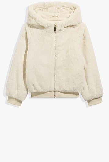 Country Road Faux Fur Jacket Cream Girl Sweatshirts Baby Bunting AU