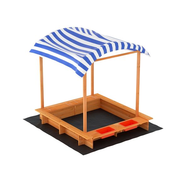 Keezi Kids Sandpit Wooden Water Box Canopy 149cm
