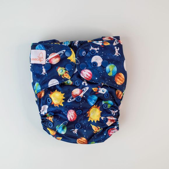 Monarch Classic Reusable Cloth Nappy V2.0 - Blast Off - Snaps