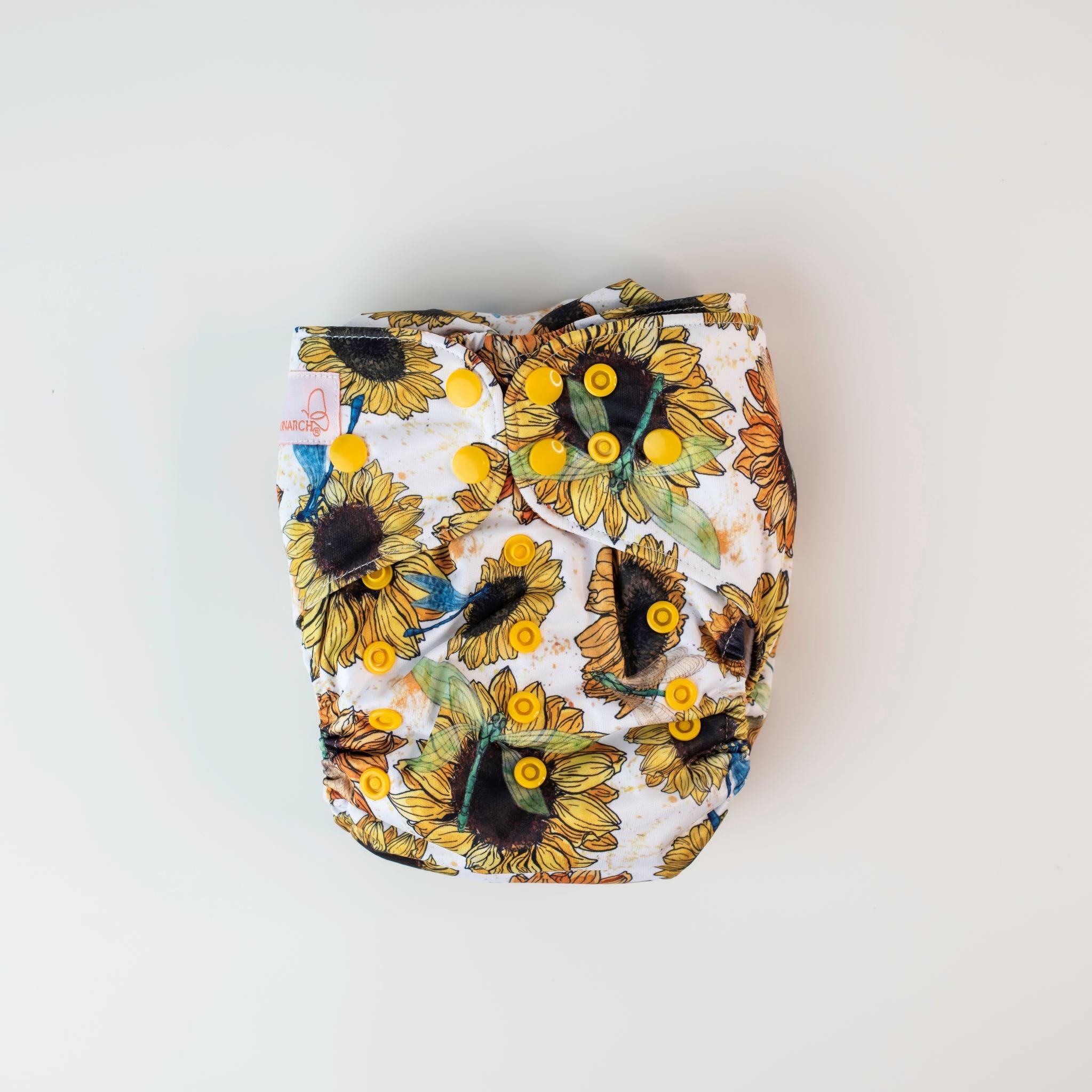 Monarch Classic Reusable Cloth Nappy V2.0, Yellow Daze, Snaps