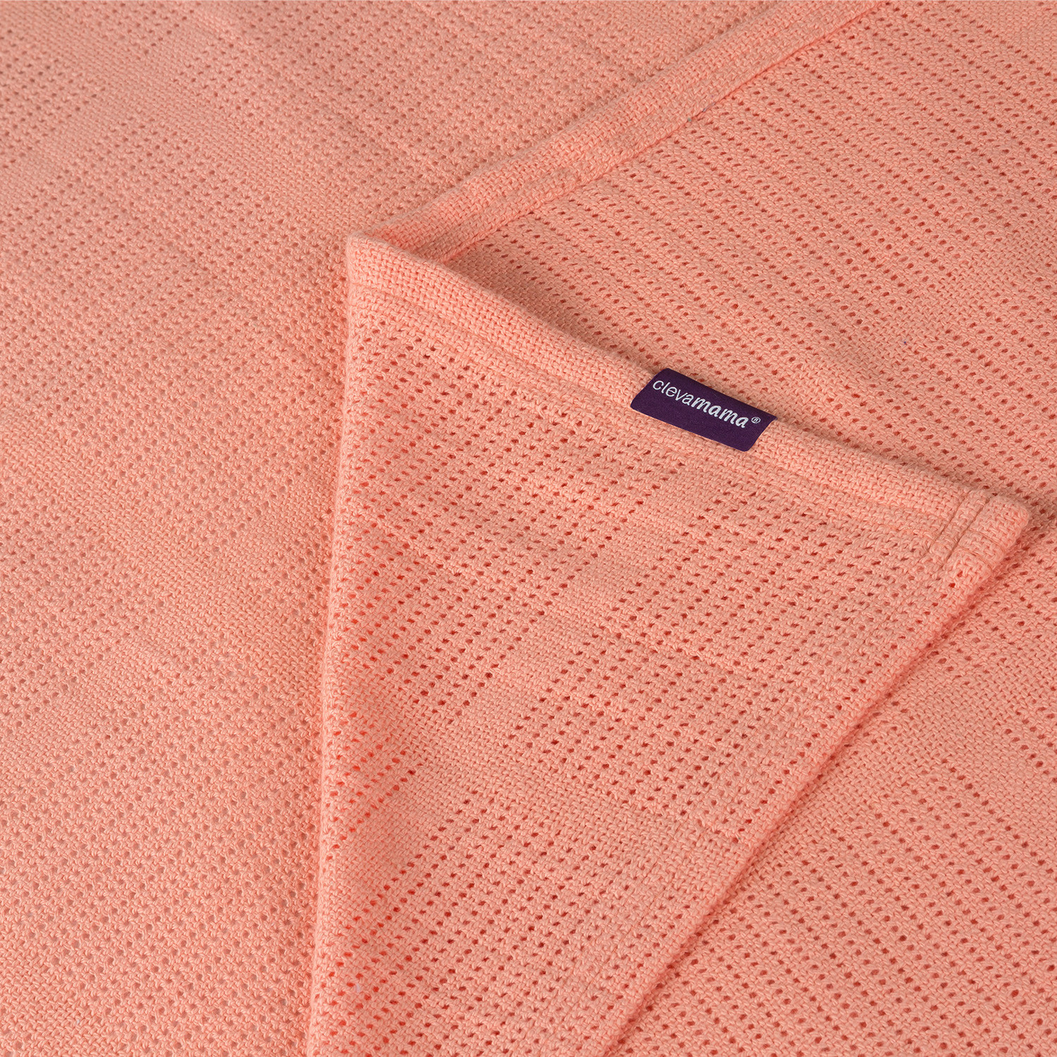 Clevamama Cellular Cot Blanket 120cm x 140cm Coral Cot Baby