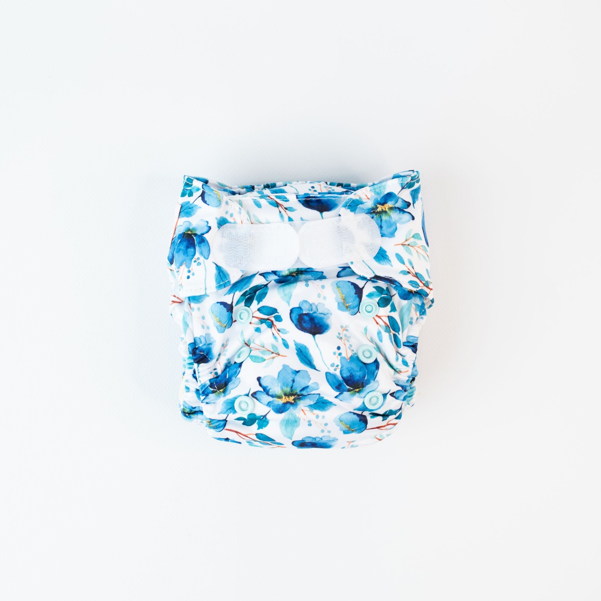 Monarch Newborn Wipeable Nappy, Ocean Meadow, Hook and Loop