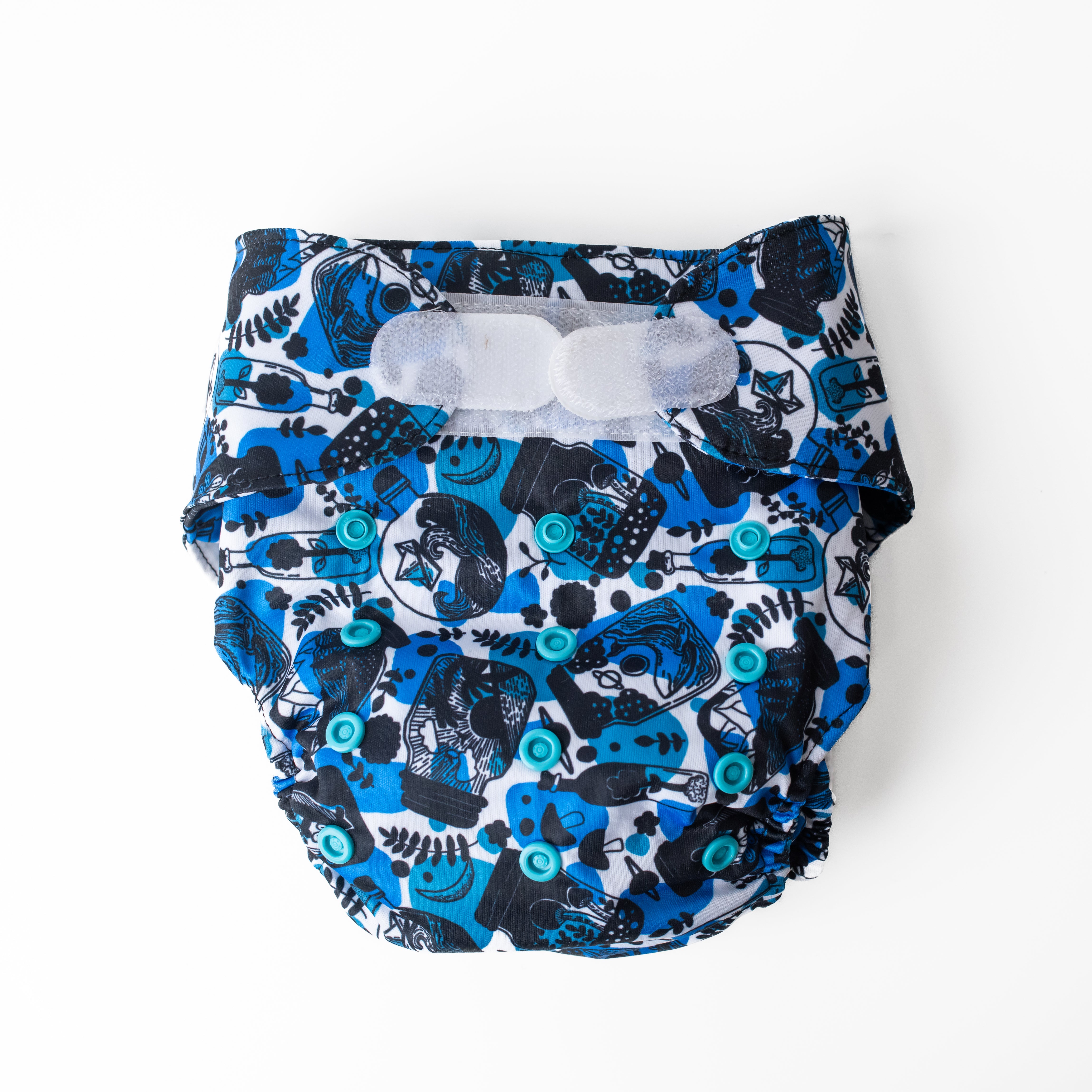 Monarch Ultimate Wipeable Cloth Nappy V2.0, Blue-Nery, Hook And Loop