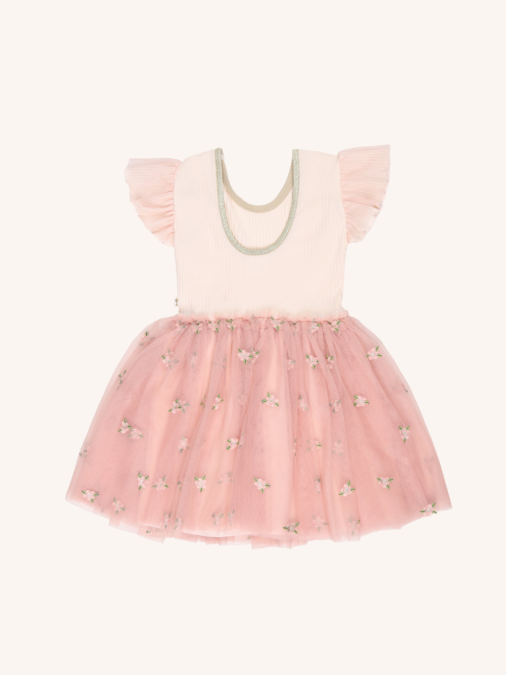 Fleur Harris Fanciful Rib Tutu Short Sleeve Dress - Quartz Pink | Girls ...