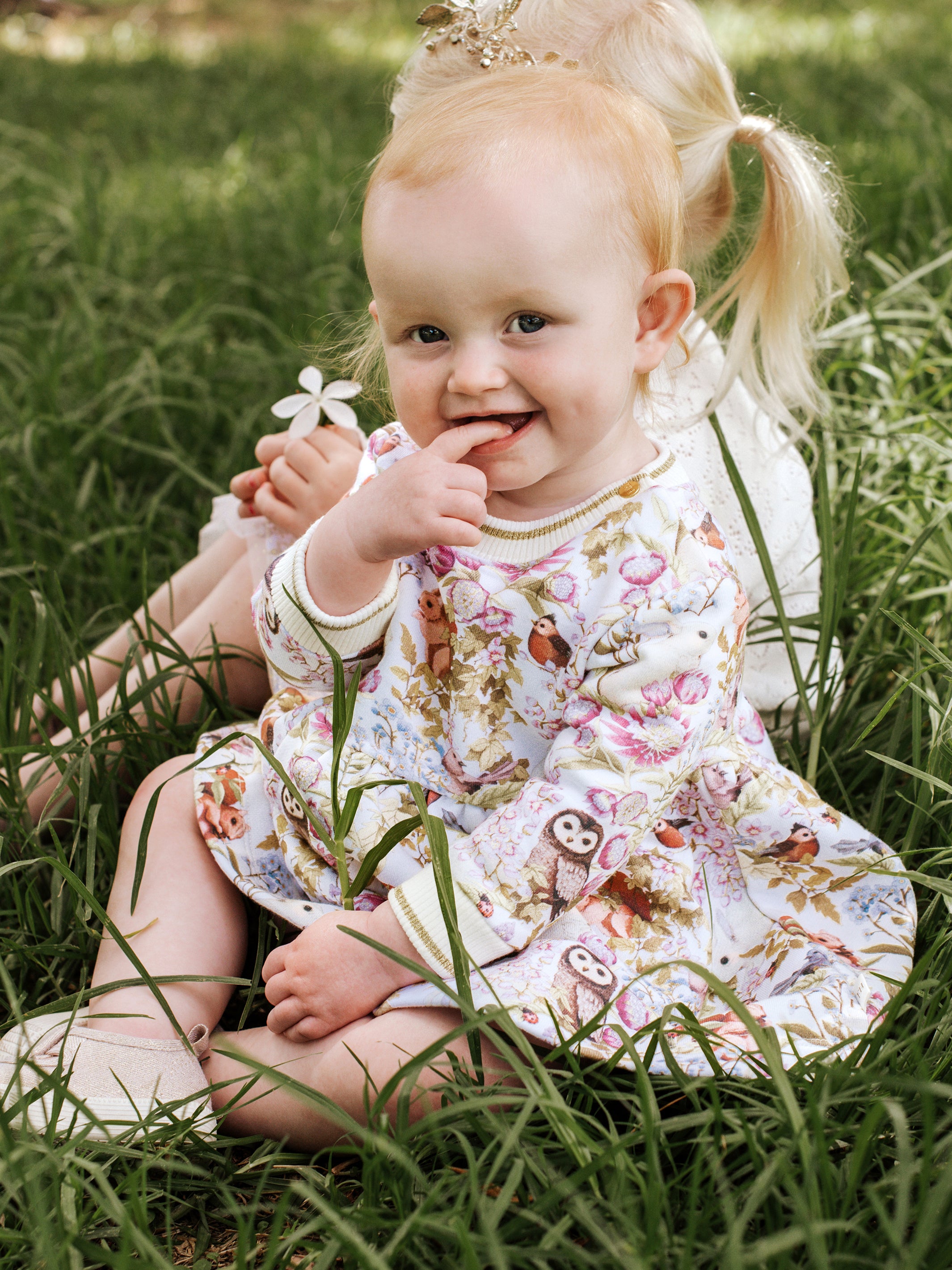 Fleur Harris 'Woodlands' Yardage Dress Baby Dresses Baby Bunting AU