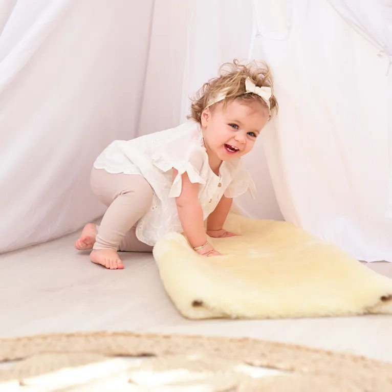 Naturally Sheepskins Lambskin Baby Rug /Play Mat - Natural