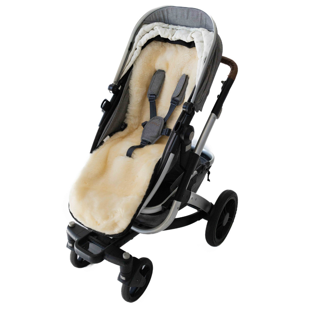 Naturally Sheepskins Weatherproof 2-in-1 Lambskin Pram Liner Footmuff ...