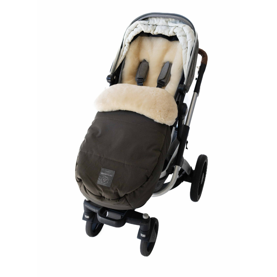 Naturally Sheepskins Weatherproof 2-in-1 Lambskin Pram Liner Footmuff ...