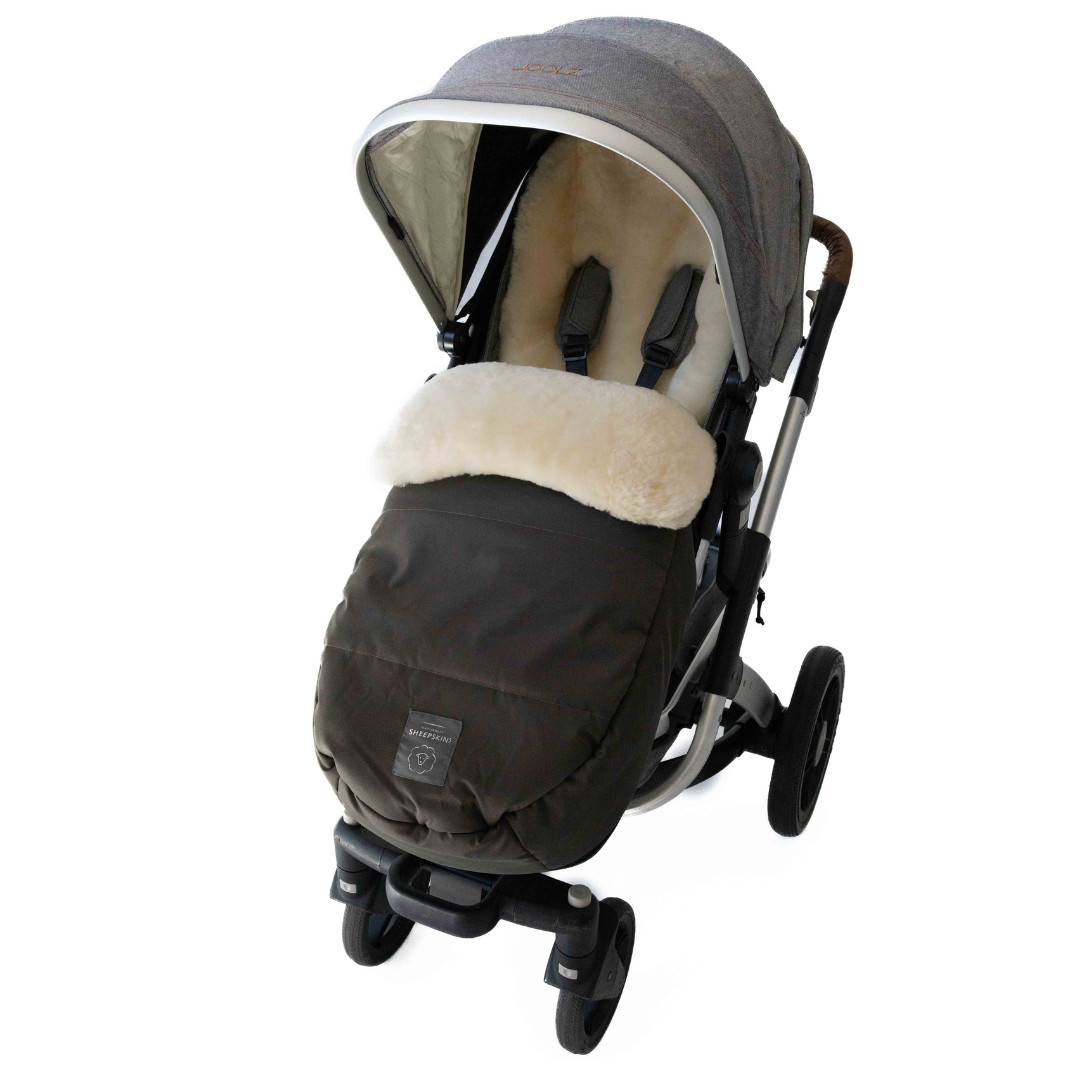 Naturally Sheepskins Weatherproof 2-in-1 Lambskin Pram Liner Footmuff ...