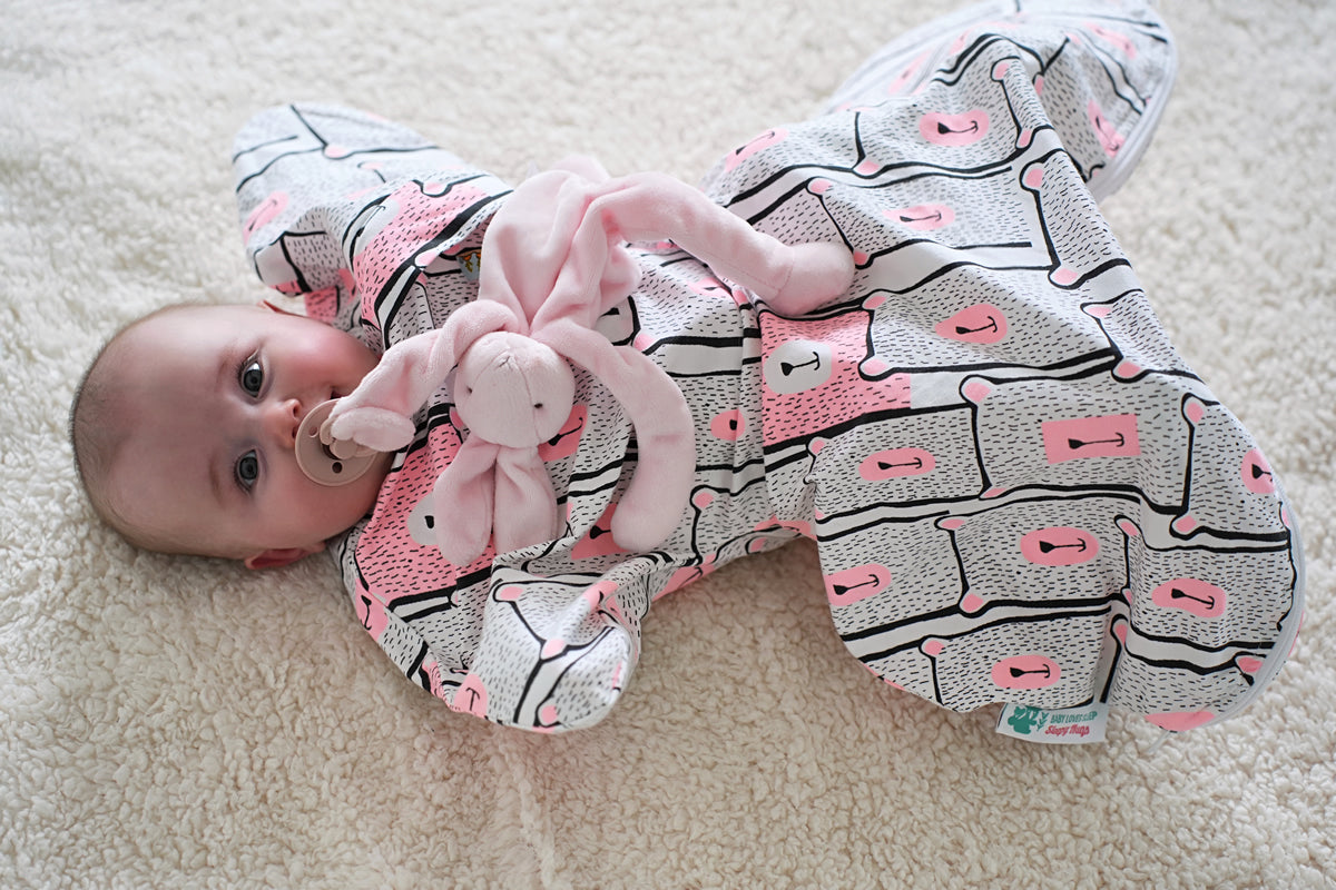 Baby Love Sleep ExtraWide Sleeping Bag Pinky Bears Light Weight Sleeping Bags Baby Bunting AU