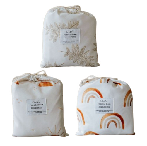 Cloth Bums Waterproof Bassinet Sheet Bundle, Midas, Sol, Rainbow Riot (3 pcs)