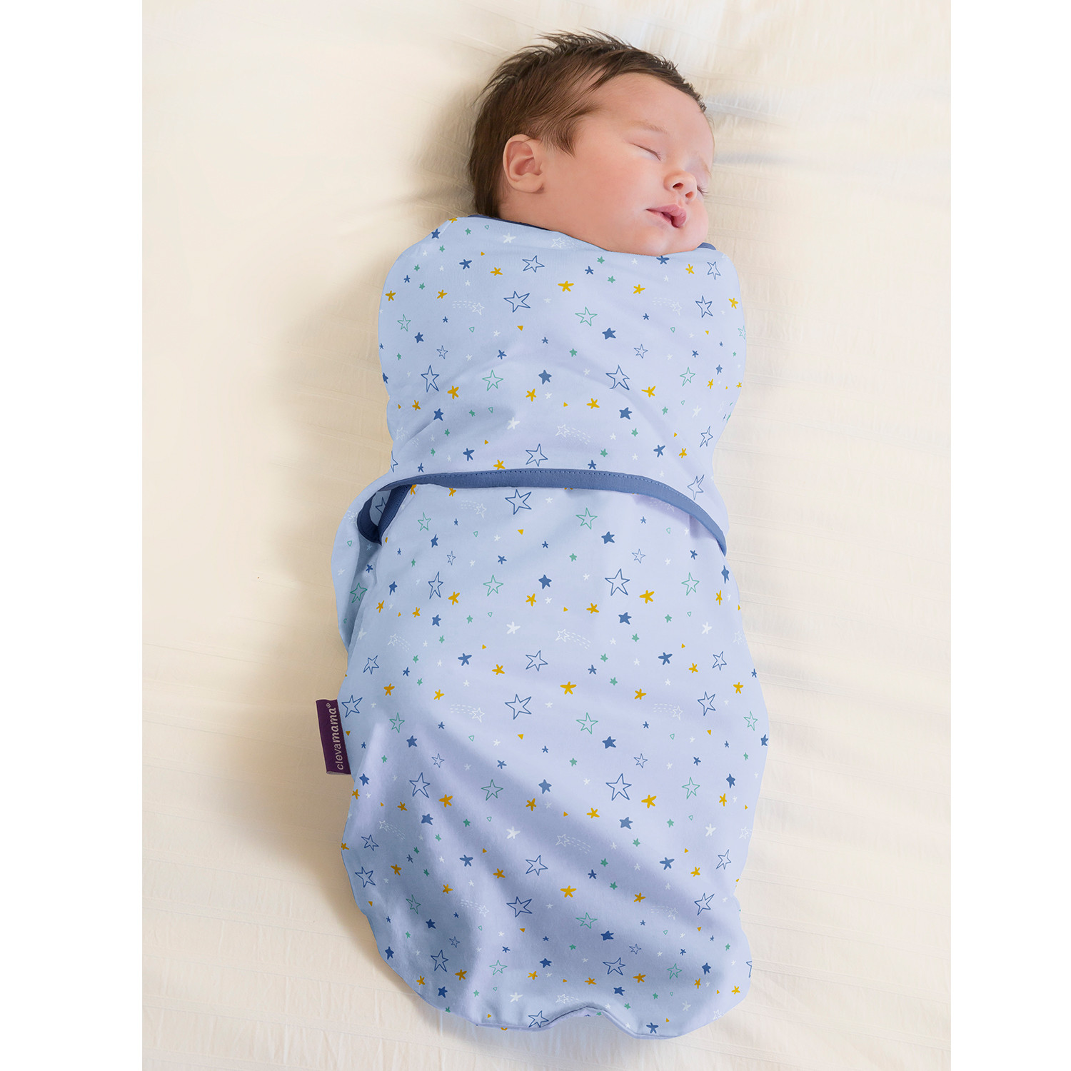 ClevaMama Swaddle to Sleep Blue (03m) Swaddles Baby Bunting AU
