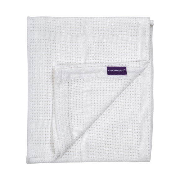 Clevamama Cellular Blanket 120 cm x 140 cm - White