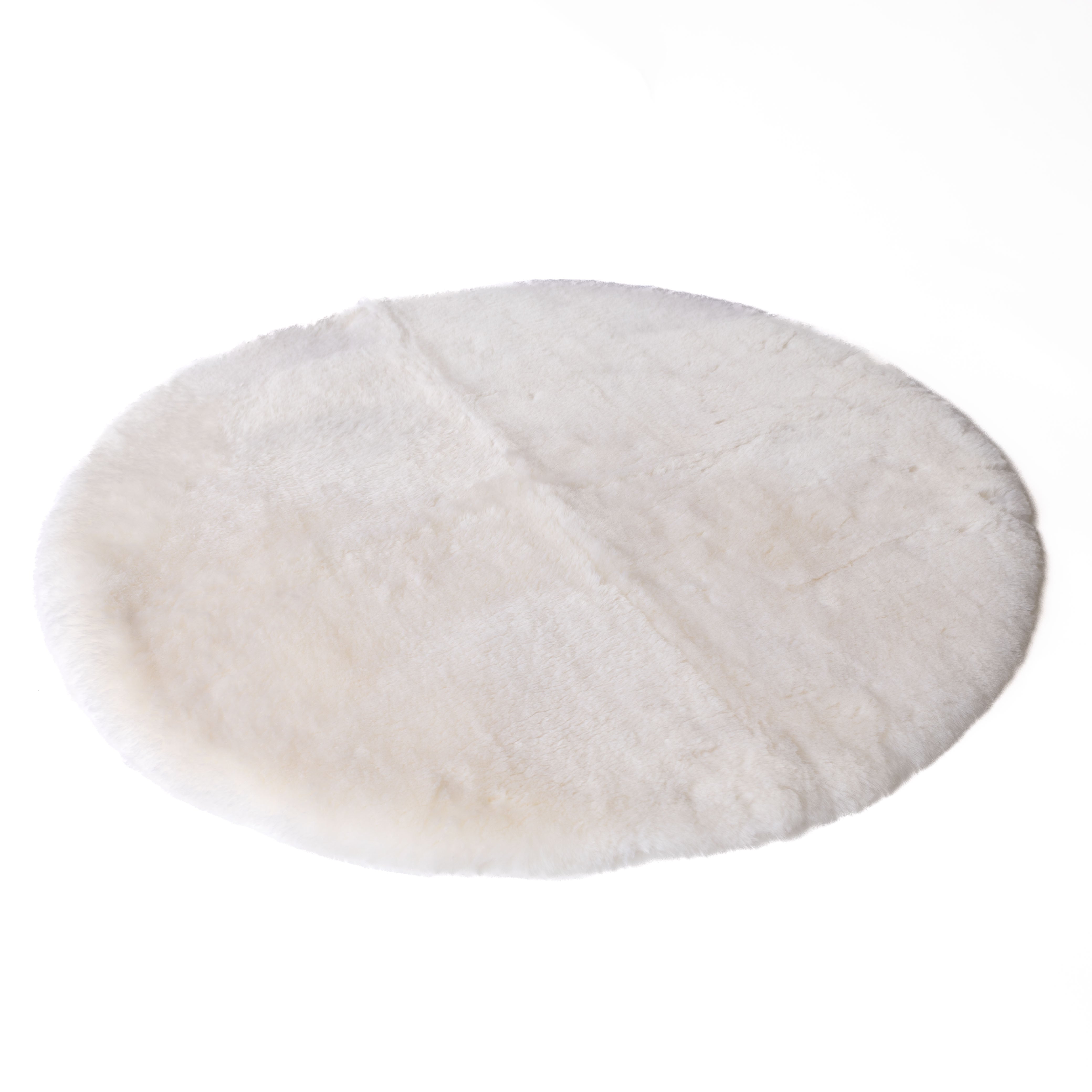 Naturally Sheepskins Bundle Round Lambskin Play Mat (Ivory) + Sheepskin