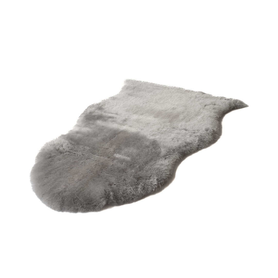 Naturally Sheepskins Bundle Lambskin Baby Rug (Grey) + Luxe Lambskin Pram Liner (Grey) Liners