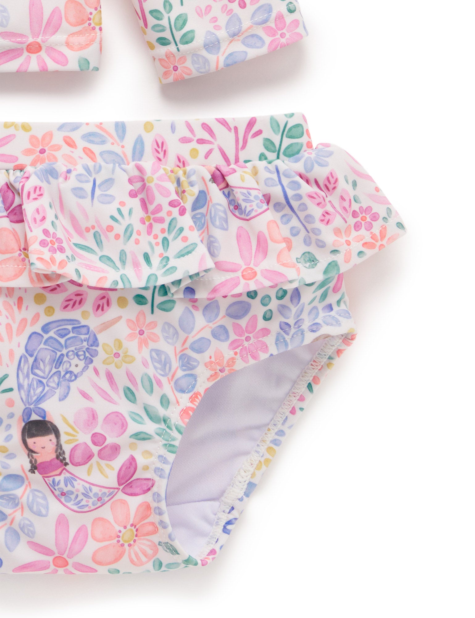 Purebaby Printed Long Sleeve Rashie Set Mermaid print | Swimwear | Baby ...