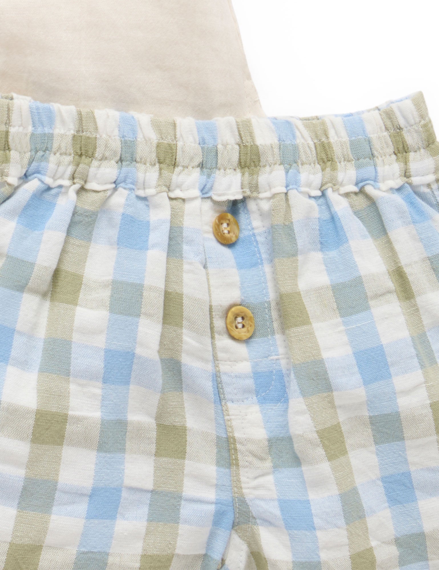 Purebaby Set Seagrass Check Baby Clothes Sets Baby Bunting AU