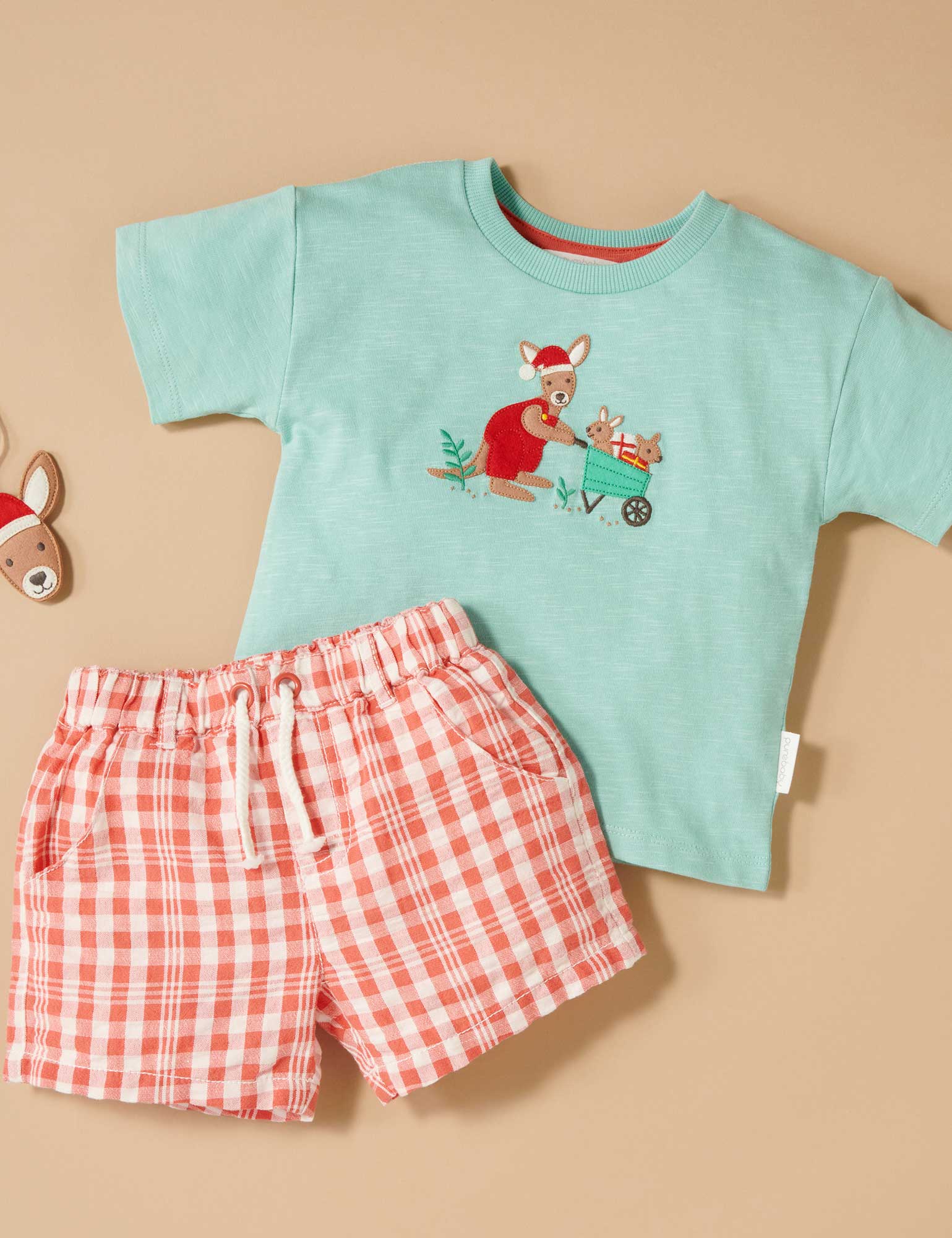 Purebaby Christmas Gifts T Shirt Mint Baby Short Sleeve Baby Bunting AU
