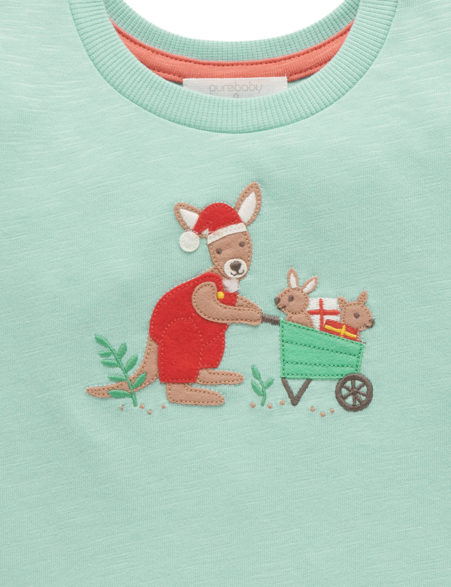 Purebaby Christmas Gifts T Shirt Mint Baby Short Sleeve Baby Bunting AU