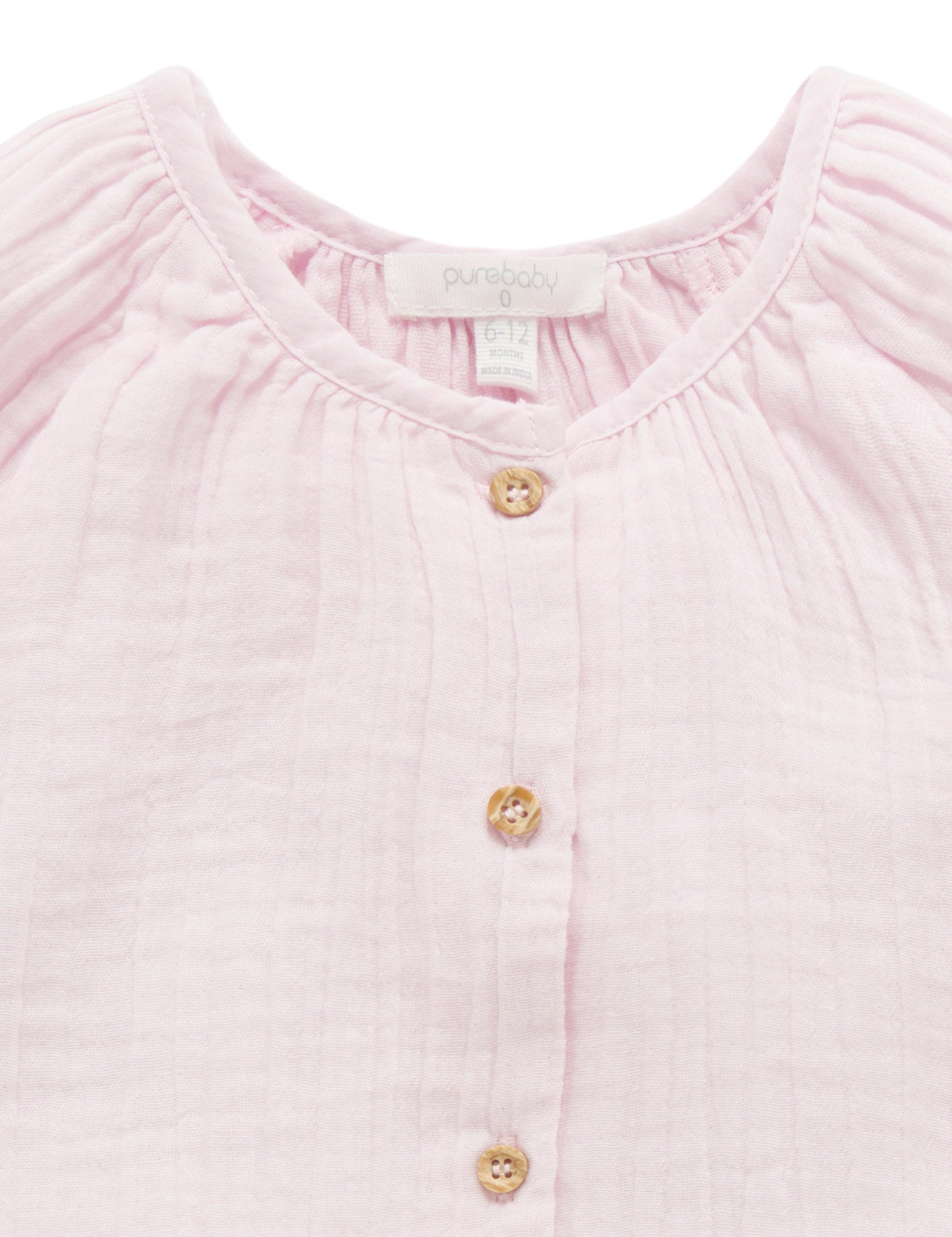Purebaby Crinkle Blouse Blossom Baby Long Sleeve Baby Bunting AU
