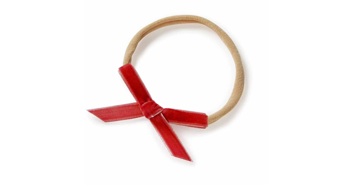 Snuggle Hunny Red Velvet Bow Baby Bunting AU