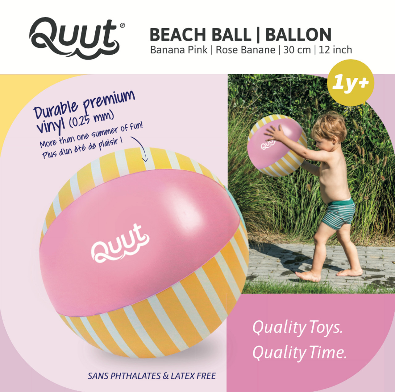 Quut Beach Ball Banana Pink Baby Bunting AU