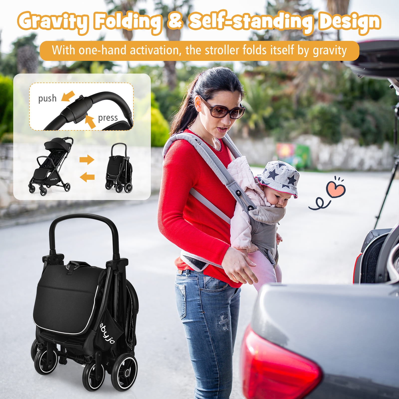 Joolz Aer+ Lightweight Compact Stroller - Mighty Green