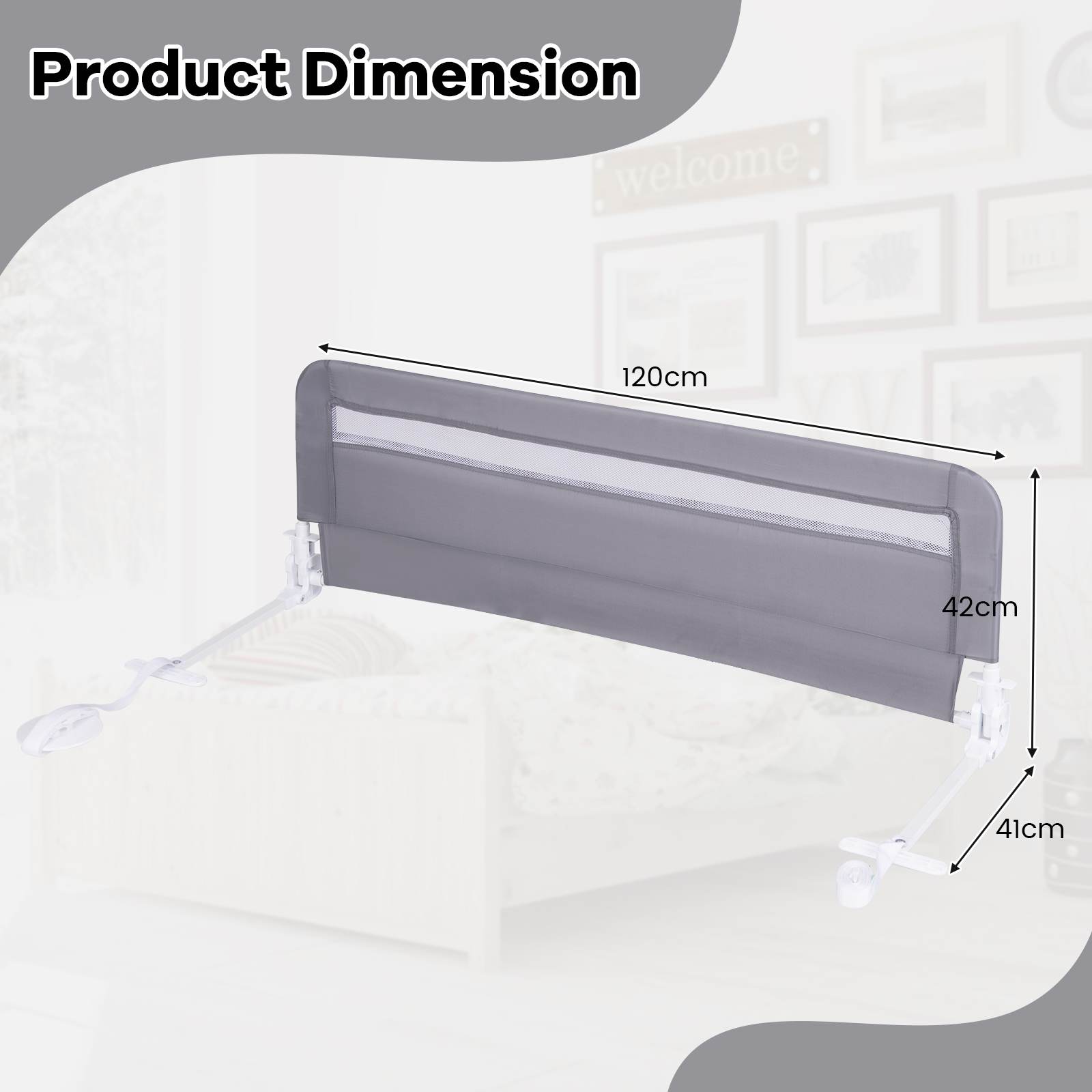 Babybay Guardrail For Cot Use Suitable For Model Boxspring Xxl, White Varnished - 4800 g