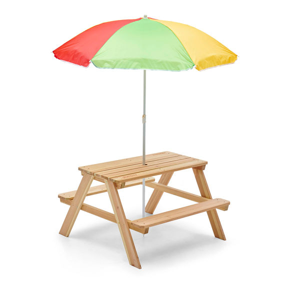 Plum Play Picnic Table with umbrella