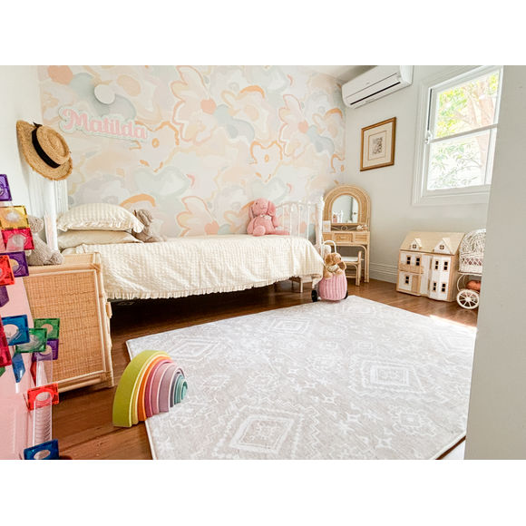 Miss Amara Ayah Grey Neutral Plush Rollie Pollie Playmat - 200cm x 140cm