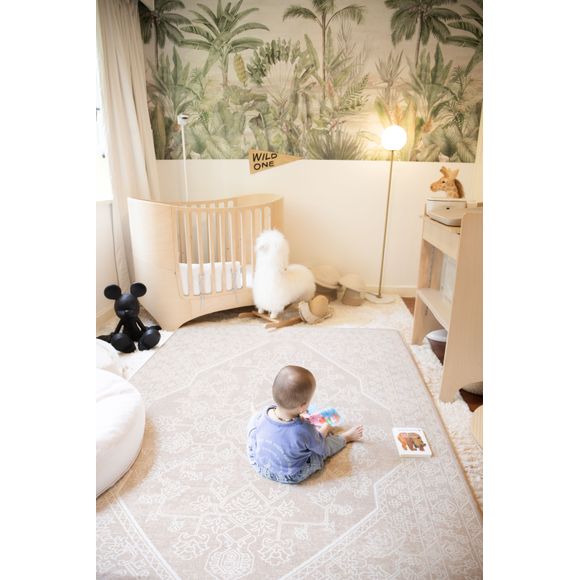 Miss Amara Neci Neutral Cream Plush Rollie Pollie Playmat - 200cm x 140cm
