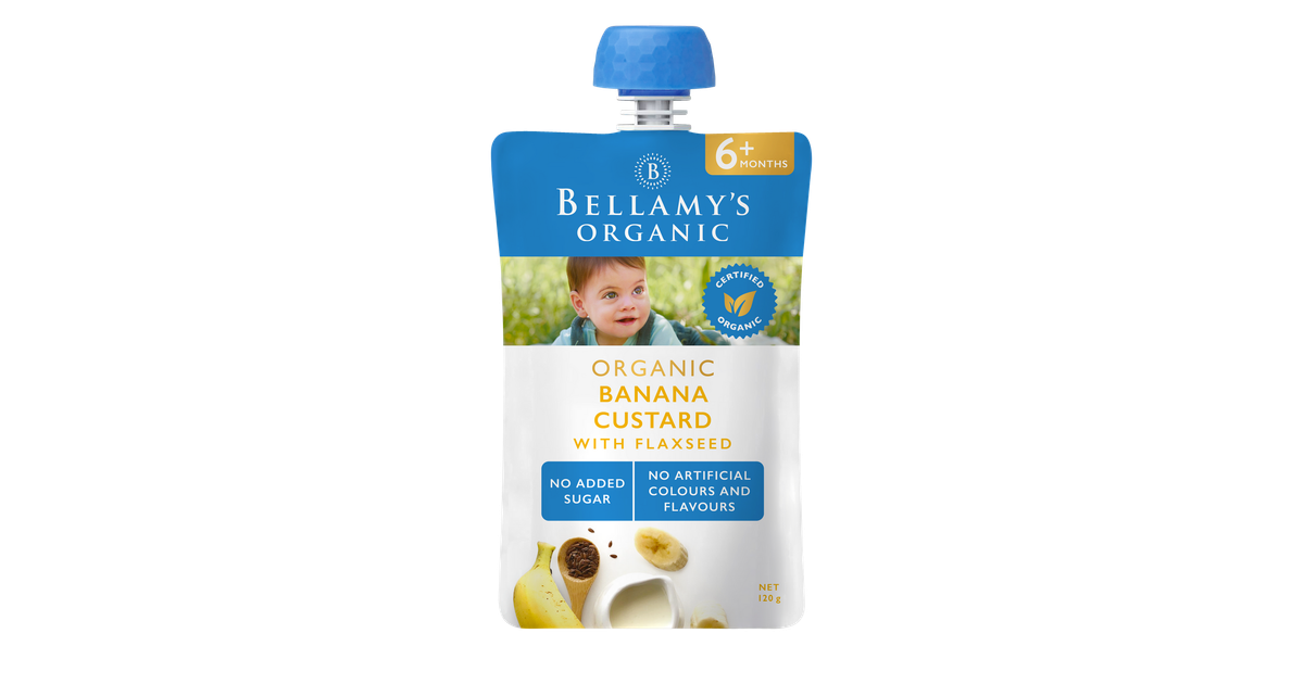 Bellamy's Organic Banana Custard with Flaxseed 120g Baby