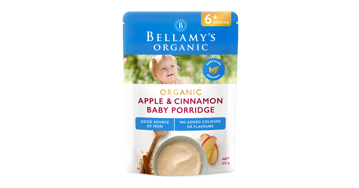 Bellamy's Organic Apple Cinnamon Baby Porridge 125g Baby