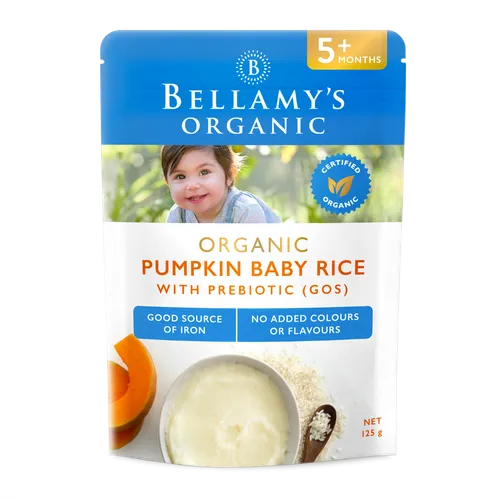 Bellamy's Organic Pumpkin Baby Rice with Probiotic 125g Baby