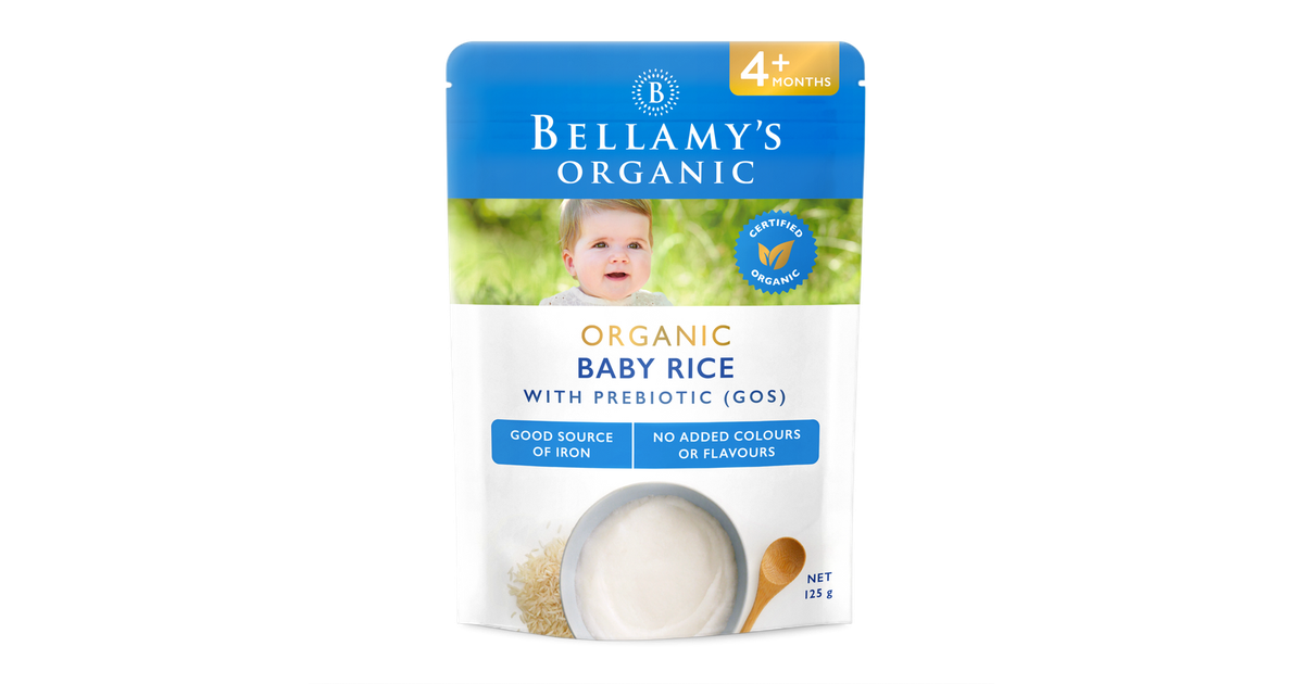 Bellamy's Organic Baby Rice with Prebiotic GOS 125g Baby