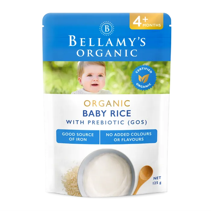 Bellamy's Organic Baby Rice with Prebiotic GOS - 125g