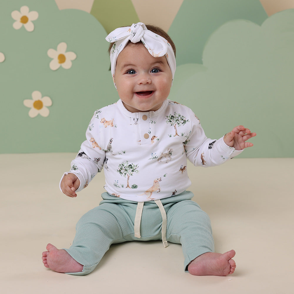 Dog Park Short Sleeve Organic Bodysuit