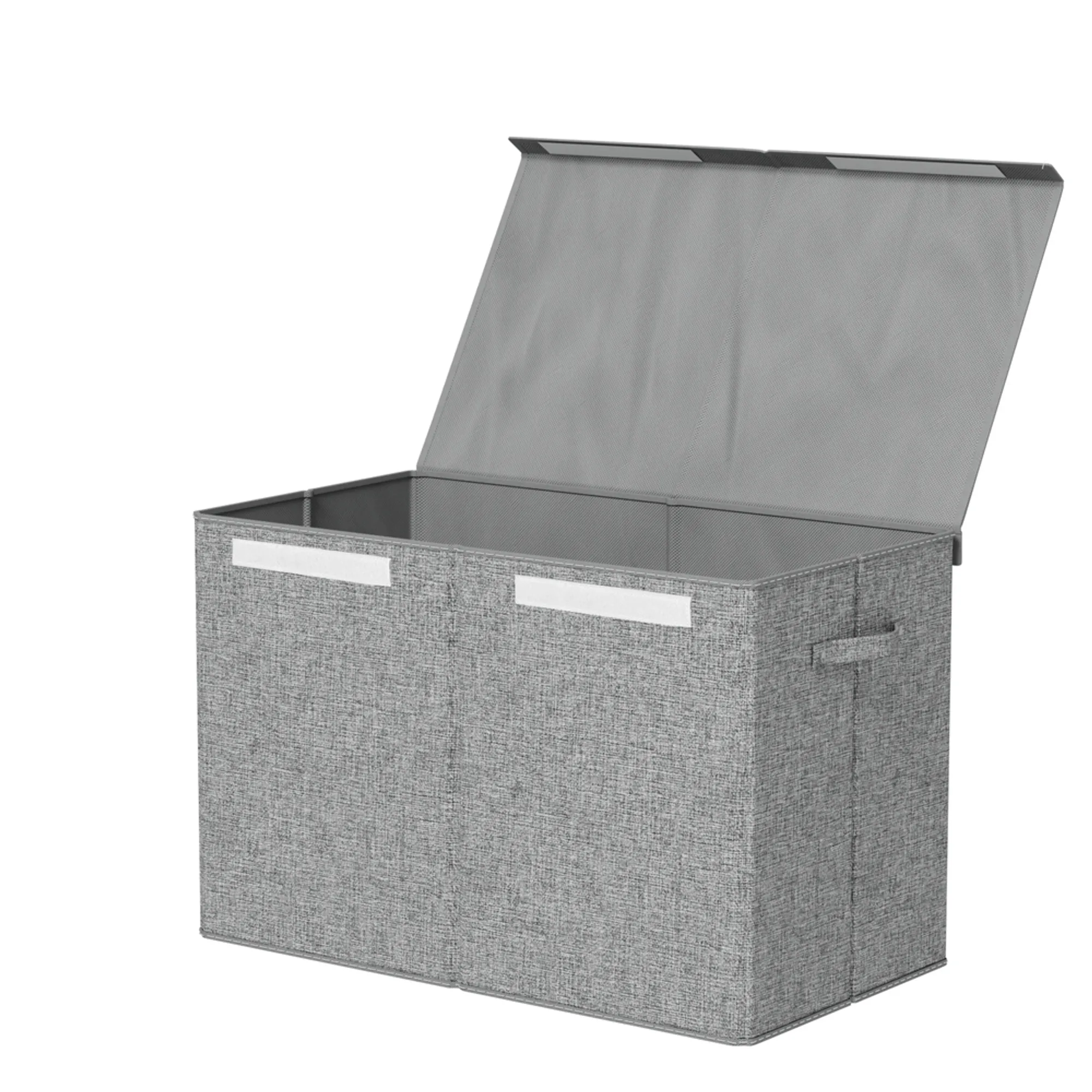 Keezi Large Toy Box with Flip-Top Lid Foldable Organizer - Grey