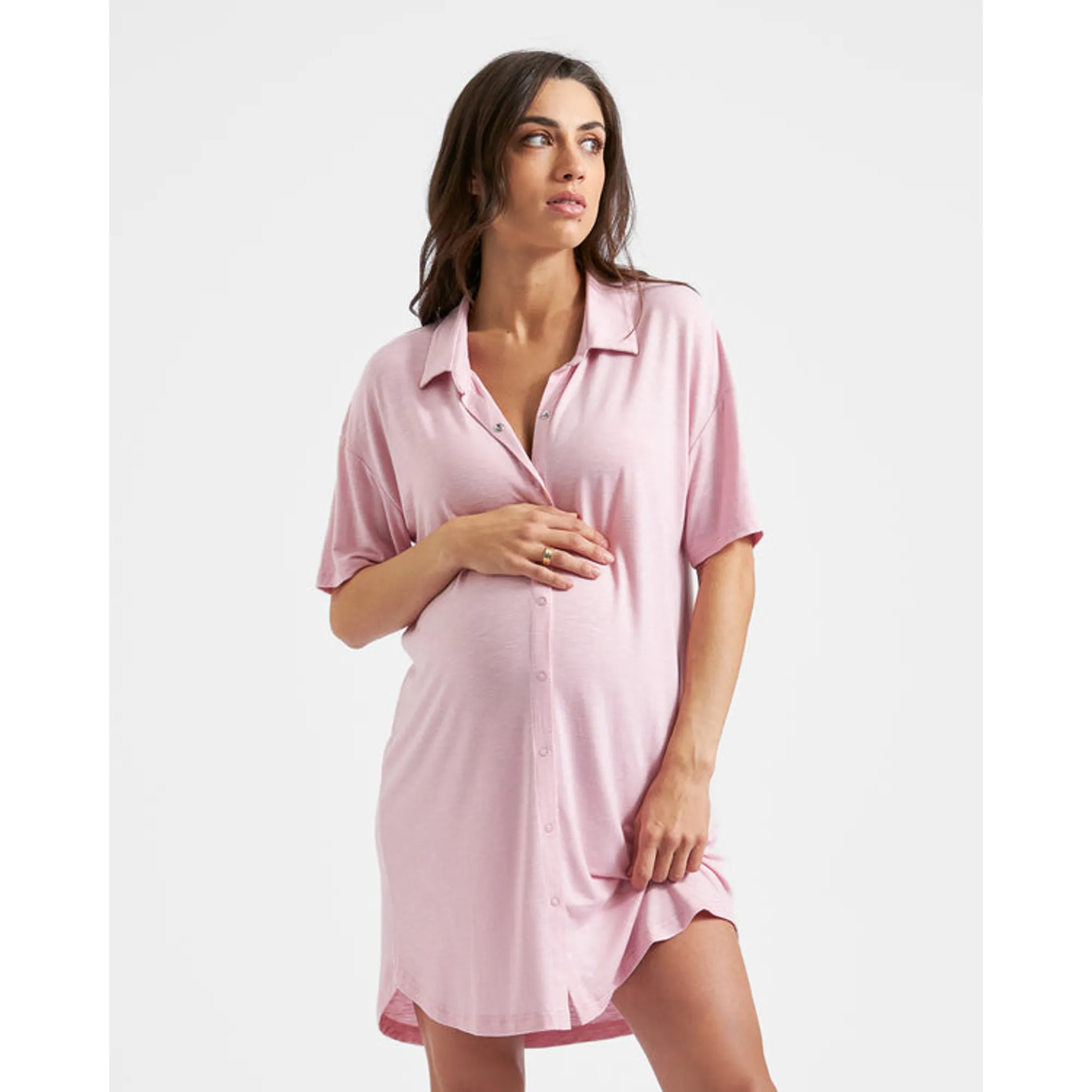 Ripe Maternity Dreamy Night Shirt - Dusty Pink
