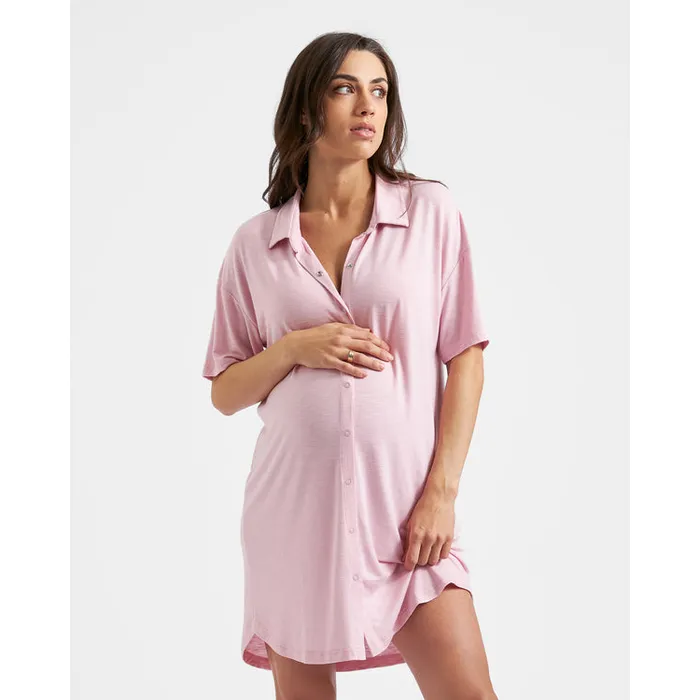 Ripe Maternity Dreamy Night Shirt - Dusty Pink
