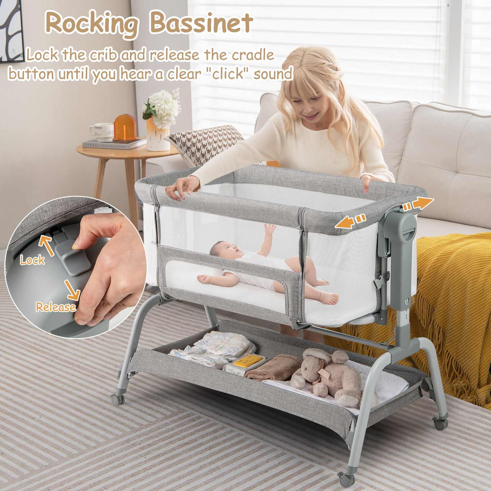 Baby Crib Co Sleeper Bassinet Baby Bunting Baby Joy Bassinet
