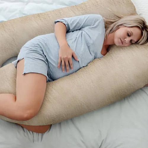 Woolcomfort Maternity Nursing Sleeping Body Pillow Cream Baby